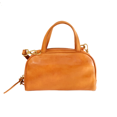 葱木少年感穿搭植鞣皮保龄球包