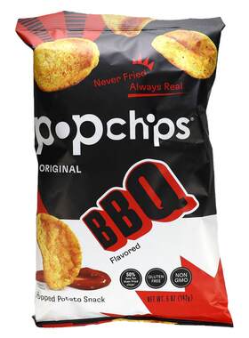 Popchips馬鈴薯片多口味薯条芝士奶酪酸奶油进口休闲零食膨化网红