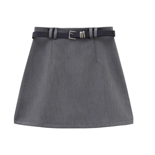 黑色a字短裙女春夏秋冬高腰西装半身裙小个子高级毛呢直筒包臀裙