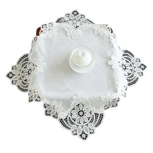 唯米99蕾丝家用防尘罩茶台茶具茶托盘长方形防灰尘遮盖巾茶海盖布