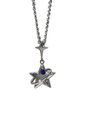 钛钢钛钢男生星系设计项链