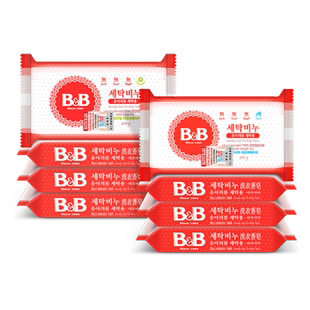 韩国进口B＆B/保宁米迪恩必恩贝婴儿宝宝洗衣皂洋槐甘菊香组合