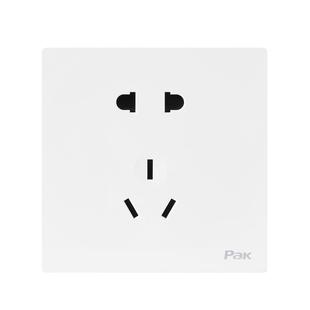 三雄极光开关插座面板多孔86型暗装墙壁家用白色双控一开五带开关