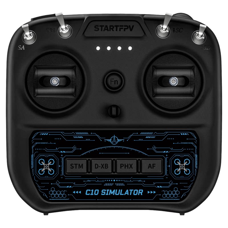 STARTFPV C10穿越机遥控器FPV无人机模拟器训练习10通道航模手柄