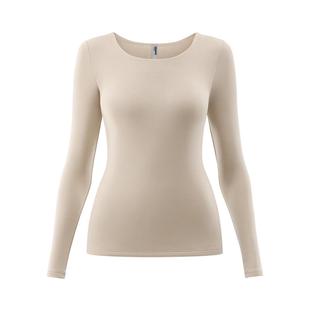 蕉内热皮302++女士保暖上衣打底带杯免穿文胸秋衣秋裤修身内衣