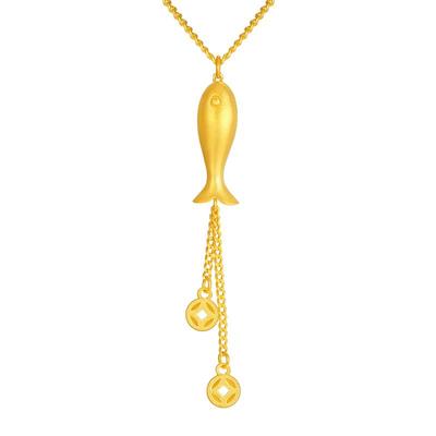 TSL谢瑞麟黄金项链鱼形5G黄金套链女士新品锁骨链计价黄金XQ938