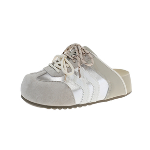 厚底增高德训勃肯鞋女2026新款春夏季女鞋子一脚蹬懒人包头半拖鞋