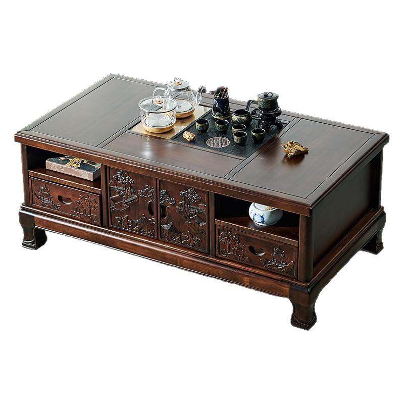 中古风实木茶几新中式茶台一体