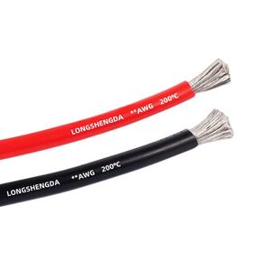 航模耐高温特软硅胶线1 2 3 4 6 7 8 10AWG~95平方电池汽车新能源