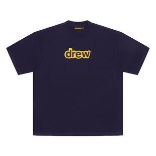 【官方正品】drew house经典字母款深海军蓝短袖T恤 26春男女同款