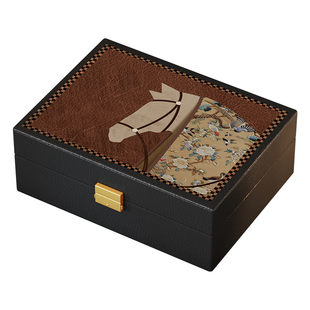 中古风首饰收纳盒大容量收纳神器耳钉耳环戒指项链手饰品收纳盒子