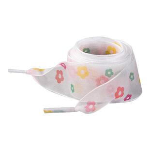 适配白色波点渐变雪纱可爱甜美小众缎带透明薄丝带高级芭蕾风鞋带