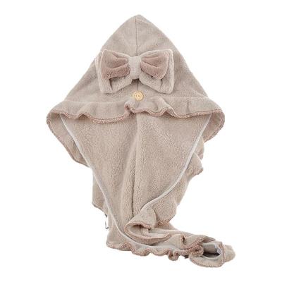 干发帽女吸水速干包头巾黑色珊瑚绒干发巾浴帽染烫发推荐擦头新款