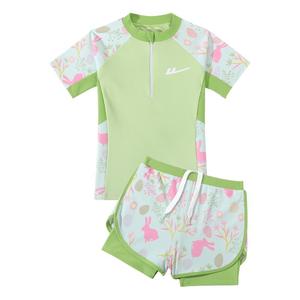 回力儿童泳衣女孩2025新款宝宝分体女童防晒游泳衣中大童训练泳装