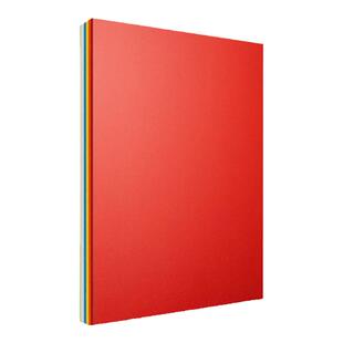 得力红色A4打印纸彩色复印纸整包彩色电脑量贩装办公80G学生座位名卡彩色剪纸手工折纸大红色粉色a4结婚红纸