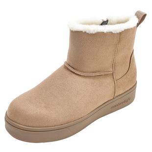 Pansy盼喜日本雪地靴加绒加厚轻便保暖羊毛短靴棉鞋高帮冬季女鞋