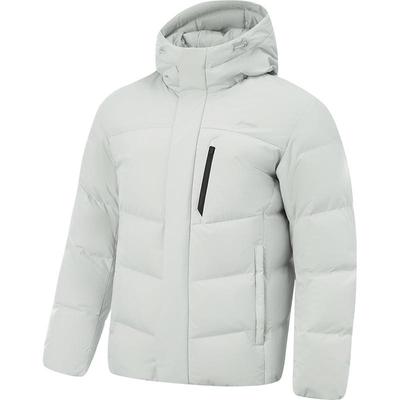 李宁防泼水连帽男短羽绒服运动服