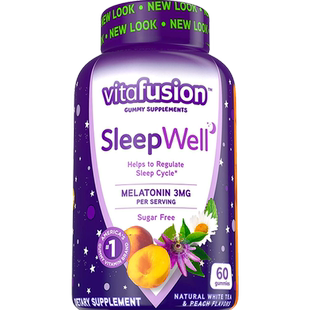 vitafusion褪黑素软糖sleepwell退黑素片vf睡眠糖安瓶进口安睡糖