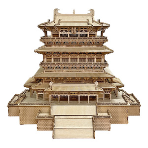 山西鹳雀楼榫卯微缩拼装模型