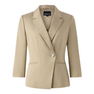PRICH时尚平驳领一粒扣西装套装夏季新款干练商务通勤外套女