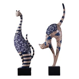 客厅居家装饰品时尚摆件现代简约吉象斑马长颈鹿个性猫新房玄关