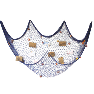 创意diy复古麻绳网格照片墙装饰酒吧餐厅留言墙挂饰壁饰简约渔网