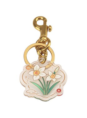 创意亚克力梅花花神钥匙扣挂件