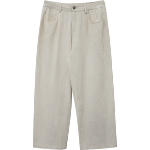 333sss超好穿的亚麻裤！舒适宽松直筒阔腿裤休闲裤女夏小个子