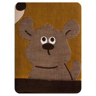 动物乐园纯棉纱布枕巾可爱全棉家用防头油单人枕头毛巾吸汗透气