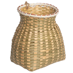 小背篓鱼篓小竹筐竹编制品装饰竹手工演出道具收纳筐竹篮采茶竹篓