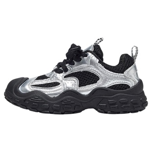 马骑顿童鞋男童运动鞋子春季2026新款黑色时尚百搭女童儿童跑步鞋