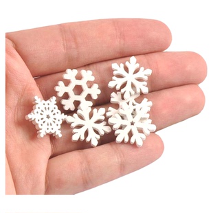 2022新款网红白色圣诞小雪花圣诞树装饰用品DIY手工艺创作材料