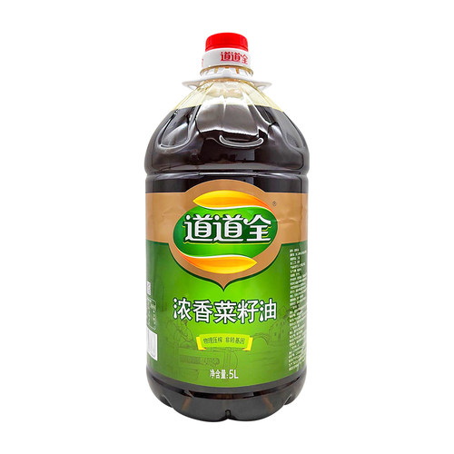 道道全浓香菜籽油5L大桶装非转餐饮商家用炒菜食用油植物油菜籽油