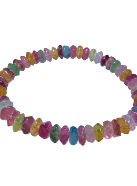 天然碧玺随形刻面手链手串饰品女