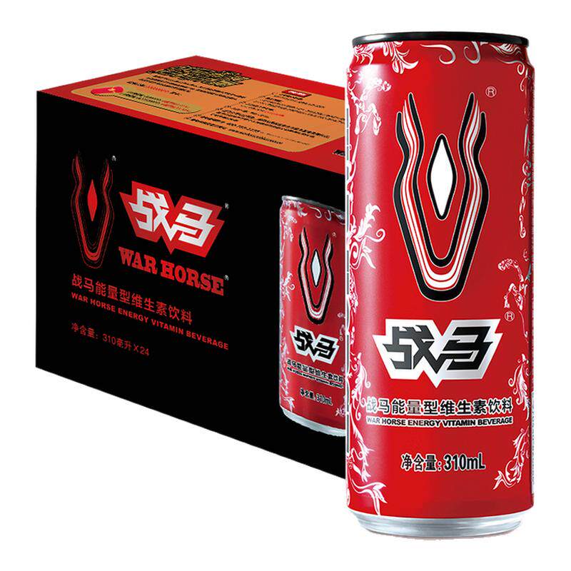 战马能量型维生素功能饮料310ml*24罐熬夜运动健身牛磺酸饮品整箱