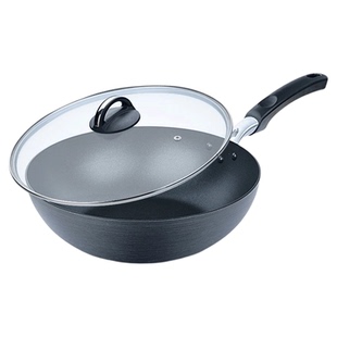 乐扣乐扣炒锅家用易清洗28cm炒锅电磁炉天燃灶通用炒锅不容易生锈
