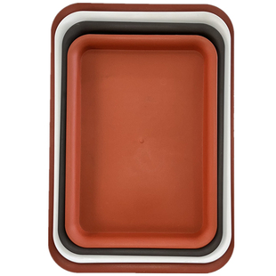 磨砂树脂加厚塑料长方形花盆托盘盆托接水盘底座花盘加深阳台