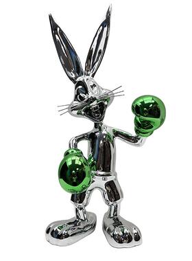 现代简约拳击兔子动物摆件客厅