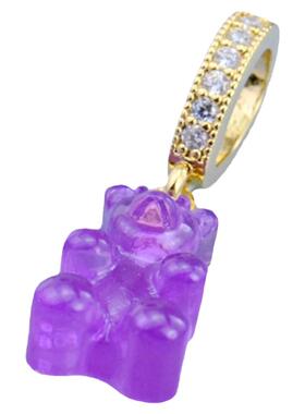 新款镶钻小熊吊坠珍珠项链可爱