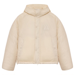 AMIRI 2026早春新品男士 3D LOGO拉链连帽羽绒外套