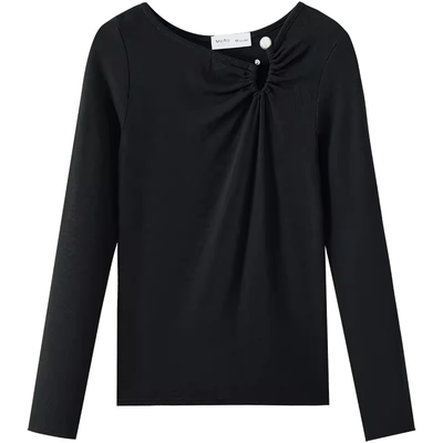 大码长袖T恤V领内搭春秋2024新款