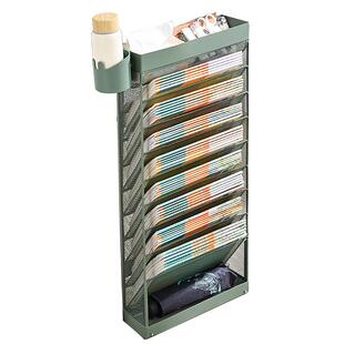 课桌侧边收纳置物架高中生教室桌边书架课室头等舱铁艺书立架可移动书箱初中生挂书袋书桌旁书本收纳架