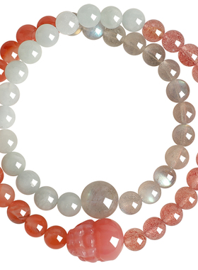 普陀山五行补缺喜用双圈多宝手链