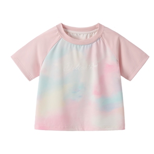 【速干防晒】童装女童短袖T恤2026新款夏季儿童运动弹力大童夏装