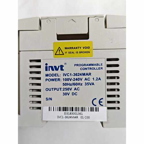 英威腾PLC模块 IVC1-3624MAR，拆机件，成色还可