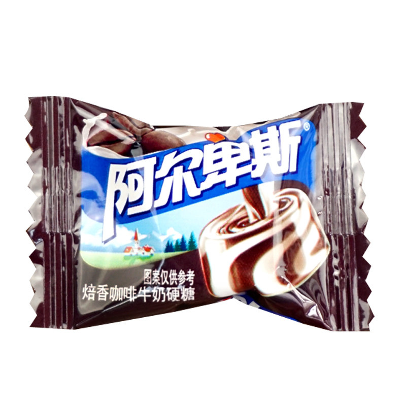 阿尔卑斯焙香咖啡牛奶味硬糖500克散装约130粒婚庆喜糖零食年货