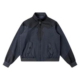 【独家重磅】24SS MM6秀款异形拼接做旧哈灵顿尼龙拉链夹克外套