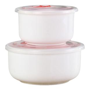 陶瓷带盖碗密封保鲜碗创意餐具微波炉专用碗方便面碗陶瓷饭盒大号