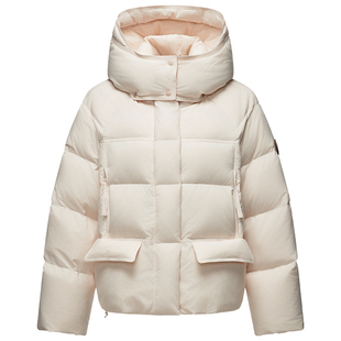 坦博尔2025冬季新款羽绒服女款可脱卸帽短款时尚云感宽松保暖外套