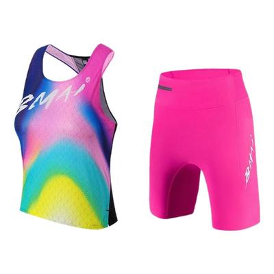 必迈夏季新款马拉松跑步训练套装